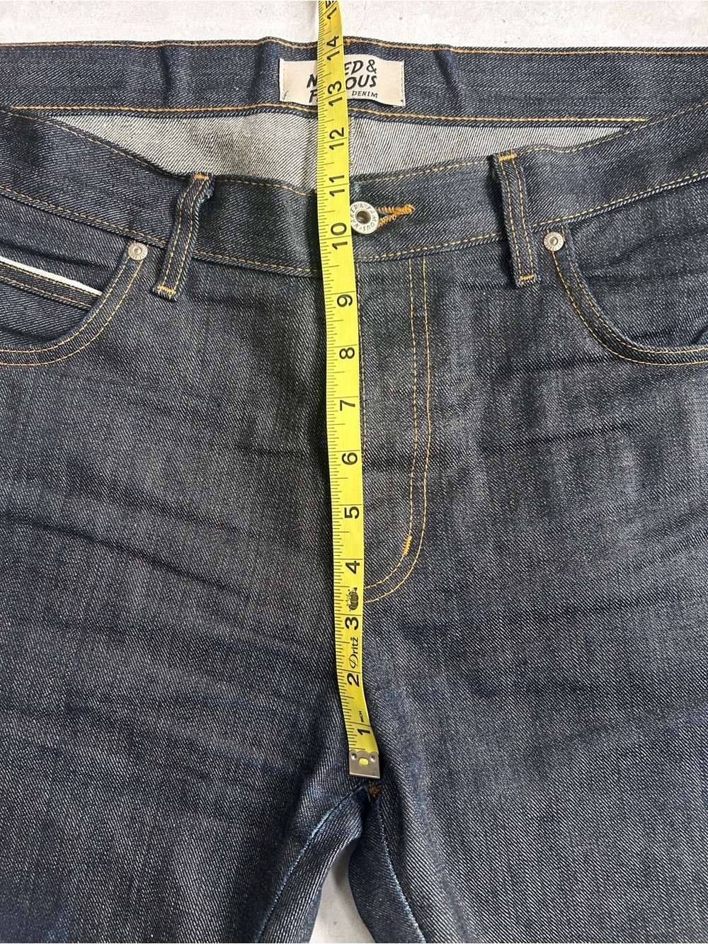 Naked & Famous Super Guy Left Hand Twill Selvedge Jeans Sz 38 Raw Denim - Picture 16 of 16